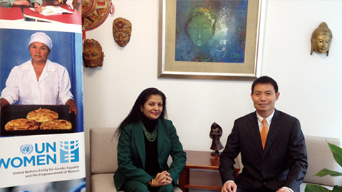 南非首位女性副总统 联合国会见J9集团国际站CEO